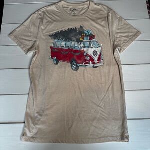 Goodfellow & Co Cream Graphic Logo Tee